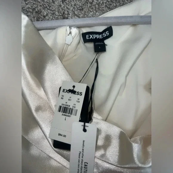 Off the Shoulder Bodysuit in Cream Color from Express - Picture 7 of 7